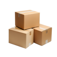 Stack of Cardboard Boxes Ready for Shipping png