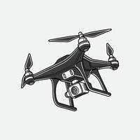 Drone flying with high resolution camera. vector