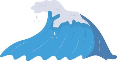 Summer Ocean Waves in Flat Design. vector