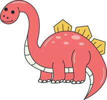 Dinosaurs Illustration in Cartoon Design, Isolated on White Background. vector