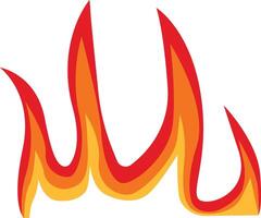 Flame Border Illustration, Isolated on White Background. vector