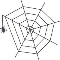 Spider Web Icon in Simple Decoration, Isolated on White Background vector