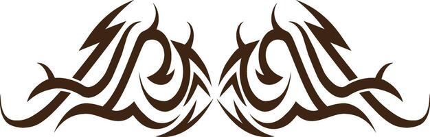 Tribal Tattoo Element on White Background. vector
