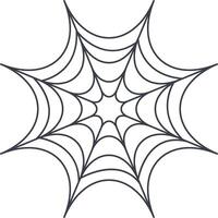 Spider Web Icon with Flat Design, Isolated on White Background. vector