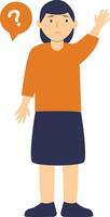 People Think and Ask Question with Cartoon Design vector