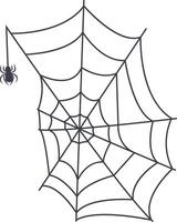 Spider Web Icon with Flat Design. vector