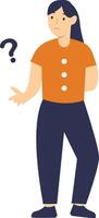 People Think and Ask Question with Flat Design vector