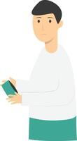 People Holding Empty Wallet with Cartoon Style vector