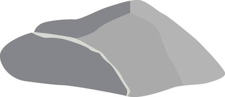 Rock Stone Illustration in Grey Color Design. vector
