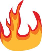 Flame Border Illustration, Isolated on White Background, vector