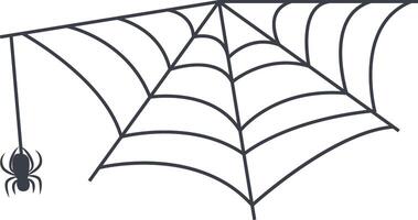 Spider Web Icon in Simple Decoration. Isolated on White Background vector