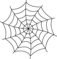 Spider Web Halloween Illustration Isolated on White Background, vector