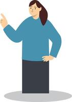 Person Pointing Illustration in Cartoon Design vector