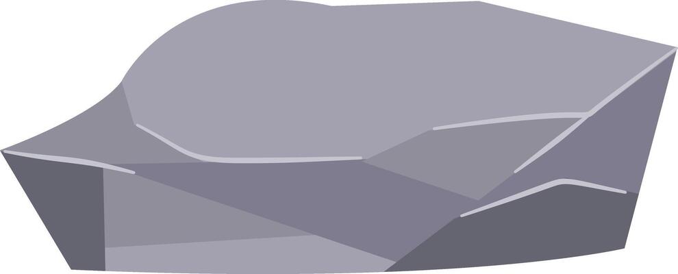 Boulder Rock Illustration. Isolated on White Background