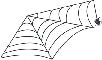Spider Web Icon in Flat Design. vector