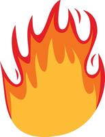 Flame Border Illustration Isolated on White Background, vector