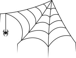 Spider Web Halloween Illustration. Isolated on White Background vector
