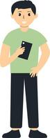 People Character with Technology Advance. Cartoon Character. vector