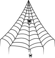 Spider Web Halloween Illustration in Flat Design. vector