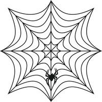 Spider Web Halloween Illustration Isolated on White Background vector