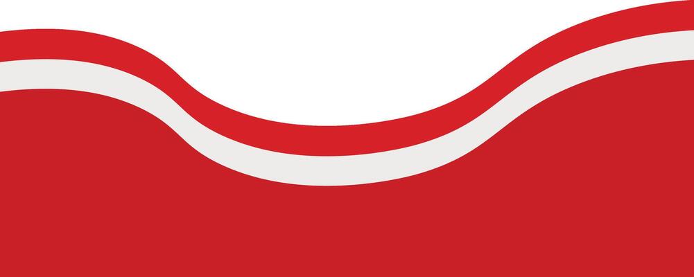 Indonesia Flag Ribbon Border in Cartoon Design. Isolated on White Background.
