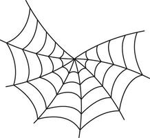 Spider Web Halloween Illustration in Flat Design vector