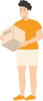 Man Volunteers Character. vector