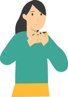 People Holding Empty Wallet on White Background. vector