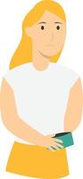 People Holding Empty Wallet with Flat Design vector