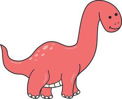 Dinosaurs Illustration with Cartoon Design, Isolated on White Background vector