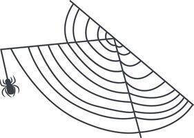 Spider Web Icon with Simple Design, Isolated on White Background. vector