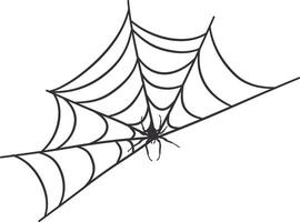 Spider Web Decorative Isolated on White Background, vector