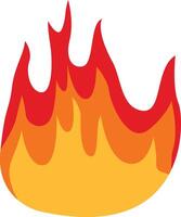Flame Border Illustration with Cartoon Design, Isolated on White Background vector