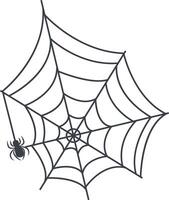 Spider Web Icon in Flat Design vector
