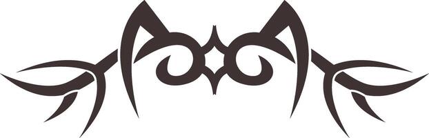 Tribal Tattoo Shape with Black Color Design. vector