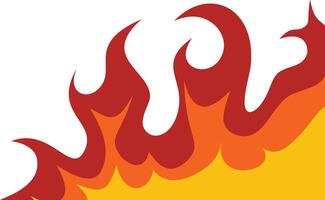 Fire Frame Border Icon in Cartoon Design. Isolated on White Background vector