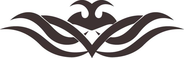 Tribal Tattoo Shape in Black Color Design vector