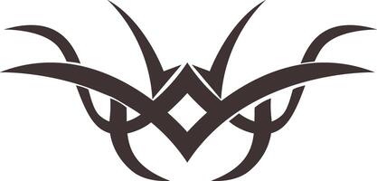Tribal Tattoo Shape Isolated on White Background vector