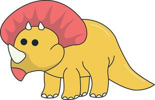 Dinosaurs Illustration with Cartoon Design. Isolated on White Background vector