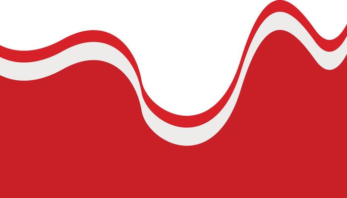 Indonesia Flag Ribbon Border in Cartoon Design, Isolated on White Background.