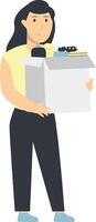 Person Volunteers and Donation Character with Flat Design vector