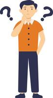 People Think and Ask Question. vector