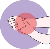 Hand and Leg Pain Sick Illustration in Simple Design. vector