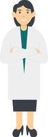 Pharmacist People Character with Cartoon Design. Isolated on White Background. vector