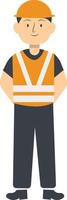 Professional Staff on Labour Day. Cartoon Character. vector