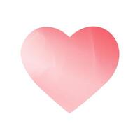 Gradient pink heart isolated on white background. Retro y2k. vector