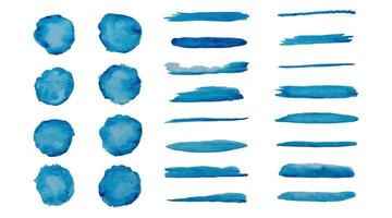 Watercolor Brush Strokes and Splatters. vector
