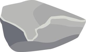 Rock Stone Illustration with Grey Color Design. Isolated on White Background vector