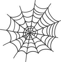 Spider Web Decorative Isolated on White Background. vector