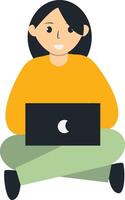 People Character with Technology Advance. vector